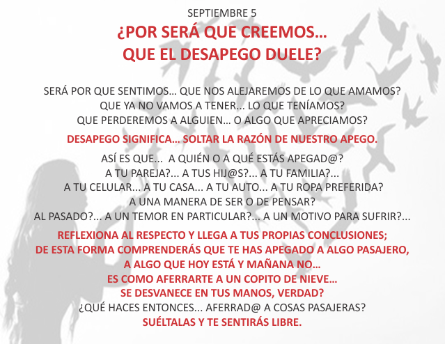 ¿Por qué será que creemos... que el desapego duele?
